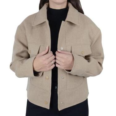 Imagem de Casaco Feminino Facinelli By Mooncity Bege Areia - 610279, M, Bege