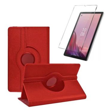 Imagem de Capa Giratória 360º Compatível Para Tablet Lenovo Tab M9 Película - No