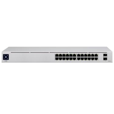Imagem de Switch USW-24-POE-BR Gigabit com Poe 24 Portas RJ-45 e 2 SFP 95W Branco Ubiquiti