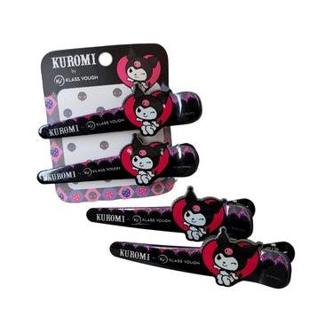 Imagem de Presilhas Tic Tac Kuromi para Cabelos Preta Com 2 Unidades Klass Vough