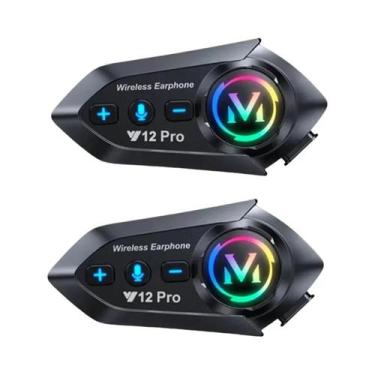 Imagem de Intercomunicador Para Capacete De Moto BT 5.4 Y20 pro 1/2x 300M Com Rá