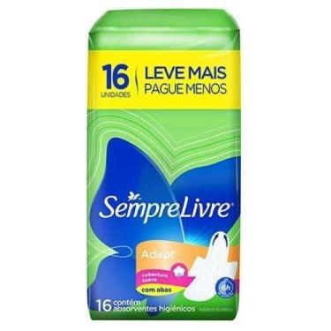 Imagem de Absorvente Sempre Livre Adapt Cobertura Suave Com Abas Com 16 unidades