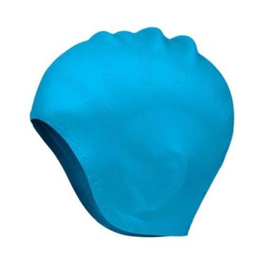 Imagem de Touca De Natação De Silicone Para Adultos E Adolescentes Super Elástic