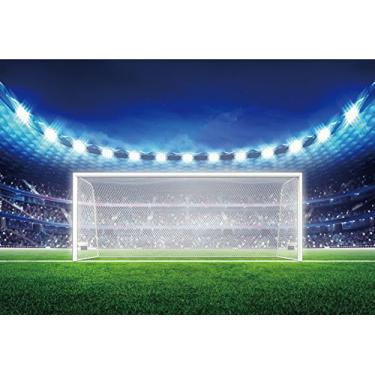 Imagem de Cenários de fotografia de futebol - Fundo de foto de futebol - Yeele 3 x 2,4 m Vinil Campos de Futebol Gol Esportes Imagem de Fundo para Fã Adulto Menino Crianças Retrato Cabine Fotográfica Tiro