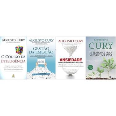 Imagem de Kit 4 Livros Augusto Cury O Código Da Inteligência + Ansiedade + Gestão Da Emoção + 12 Semanas Para Mudar Sua Vida