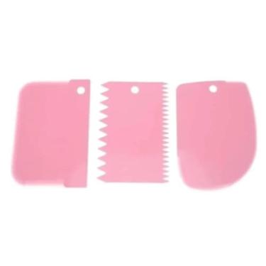 Imagem de Kit 3 Raspador Bolo Confeiteiro Espátula De Plástico