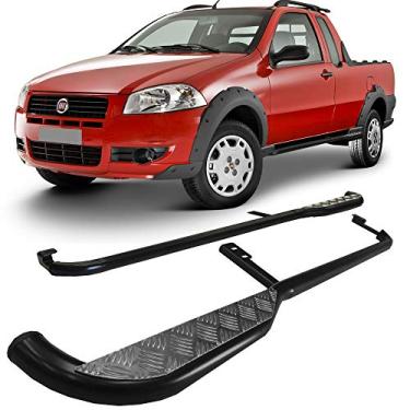 Imagem de Estribo Strada Até 2020 Preto Com Plataforma De Alumínio