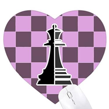 Imagem de Mousepad xadrez Queen Black Word Chess Heart Tapete de borracha para escritório