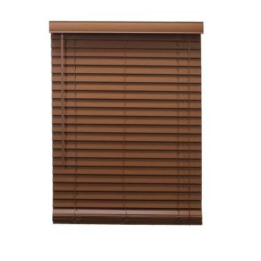 Imagem de Persiana Horizontal Pvc 50mm Forest Mogno 80 (L) X 160 (A) cm Design Madeira C/ bandô 0,80 x 1,60