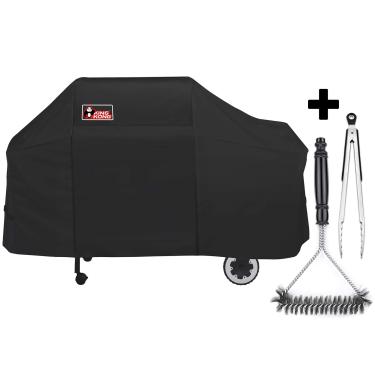 Imagem de Kingkong 7552 Capa para churrasqueira Weber Genesis Prata/Ouro/2000 - 5500 Grelhas a Gás com pincel e pinças