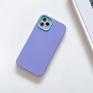 Imagem de Capa de telefone de silicone líquido de cor sólida para iPhone 13 12 11Pro Max XR XS Max X 7 8 Plus Candy Color Capa traseira, T2, para iPhone 11Pro