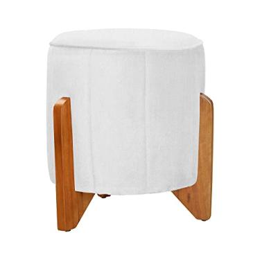 Imagem de Puff Jade Pés em Madeira Suede Cores - DS Estofados