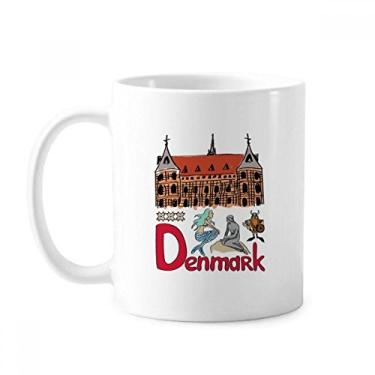 Imagem de Demark Caneca de cerâmica com símbolo nacional de marco padrão de referência cerâmica xícara de café e porcelana