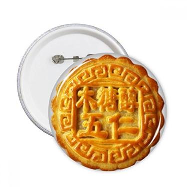 Imagem de Broche redondo de bolo de lua com cinco núcleos para decoração de 5 peças