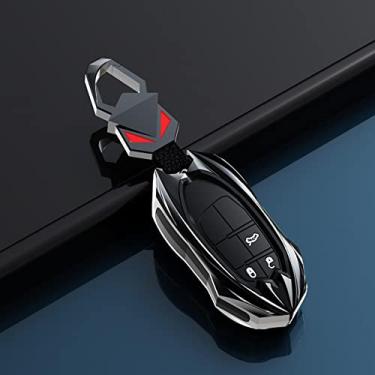 Imagem de LAYGU Capa para chave de carro chaveiro, para Jeep Renegade Compass Grand Cherokee Chrysler 300C Wrangler Dodge Acessórios para carro