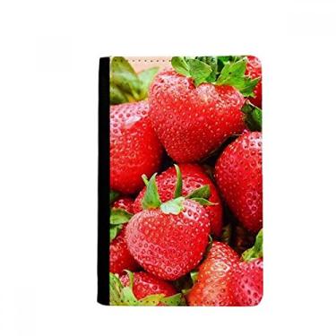 Imagem de Porta-passaporte com imagem de frutas vermelhas e morango, porta-cartões Notecase Burse