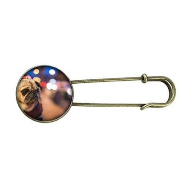 Imagem de Broche de metal retrô para cachorro de estimação Lonely Photo