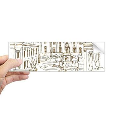 Imagem de DIYthinker Fontana di Trevi Roma Fontana Landmark Adesivo retangular para para-choque Notebook Janela Decalque