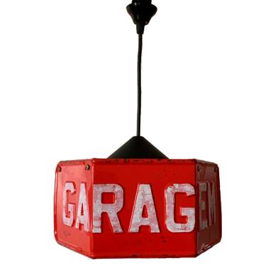 Imagem de Luminaria Placas de Automovel Garagem Vermelha e Amarela