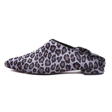 Imagem de Ivy Kirzhner Pan Grey Cheetah Pointed Toe Colapsable Flat Slip On Mule (6.5)