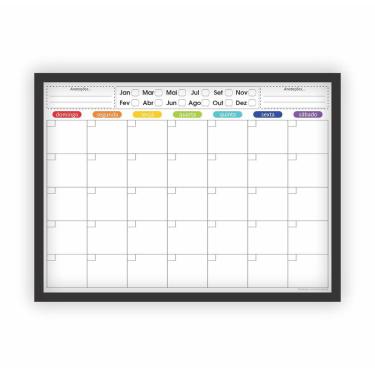 Imagem de Quadro Planejamento Mensal Planner Com Moldura 04