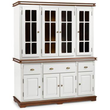 Imagem de Cristaleira Arca e Oratório 8 Portas 3 Gavetas Manchester 2055 Linz Móveis - Branco/Imbuia