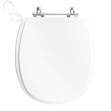 Imagem de Assento Sanitário Tampa de Vaso Branco Resina Poliester Aspen para bacia Deca