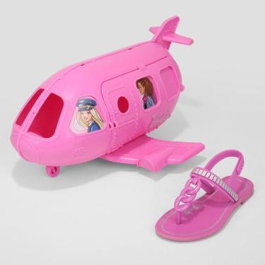 Imagem de Sandália Infantil Grendene Kids Barbie Flight + Avião Menina