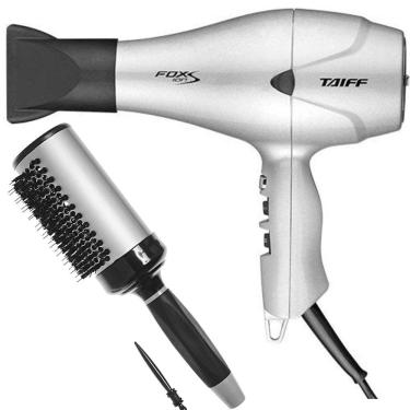 Imagem de KIT - SECADOR TAIFF FOX ION S PRATA 2100W 127V + ESCOVA PROART RICCI PERFETTI BRILLARE 9R105HKH &quot;G&quot;