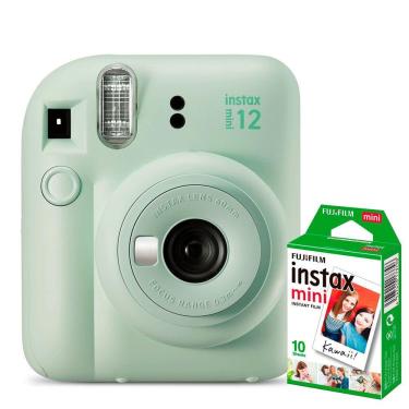 Imagem de KIT Câmera Fujifilm Instax Mini 12 Verde Menta + 10 Poses