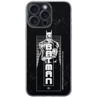 Imagem de ERT GROUP Capa de celular para iPhone 15 PRO MAX Original e oficialmente licenciada DC padrão Batman 041 perfeitamente adaptada à forma do celular, capa feita de TPU