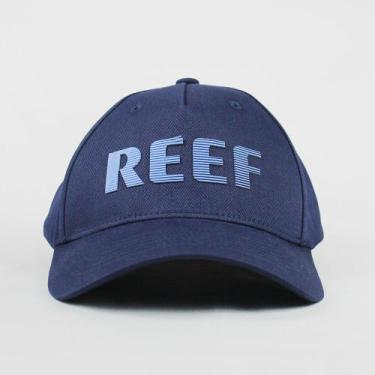 Imagem de Boné Reef Silk Listras Mediterrâneo Azul Marinho