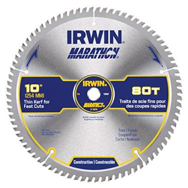Imagem de IRWIN Tools Marathon Lâmina circular de mesa/esquadria de carboneto, 25 cm, 80 T (14076)