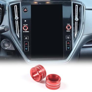 Imagem de Daeiclru Capa de acabamento de botão de volume de som para console central compatível com Subaru WRX 2021-2023, anel de proteção de botão de volume de carro, acessórios de capa de decoração de botão