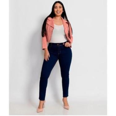 Imagem de Calça Jeans Midi Básica Plus Size Feminina Biotipo-Feminino