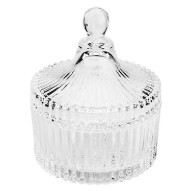 Imagem de Bomboniere de Vidro com Tampa Carrosel Pequeno 7008 Lyor