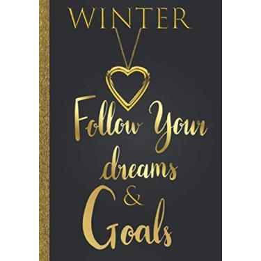 Imagem de Winter Follow Your Dreams & Goals: diário de nome personalizado para mulheres e meninas, ideia de presente de inverno nomeado | Caderno inspirador de rastreador de sonhos fofos e planejador de