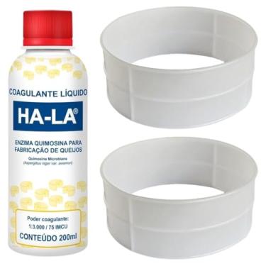 Imagem de Kit Fabricação de Queijos Com 1 Coalho Coagulante Ha-la + 2 Formas Queijo Canastra 1Kg Queijo Caseiro