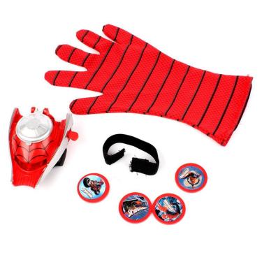 Imagem de Lançador homem aranha spiderman - luva, lançador e discos.