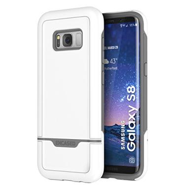 Imagem de Capa protetora Encased Galaxy S8, armadura de impacto de camada dupla - Série Rebel, Branco