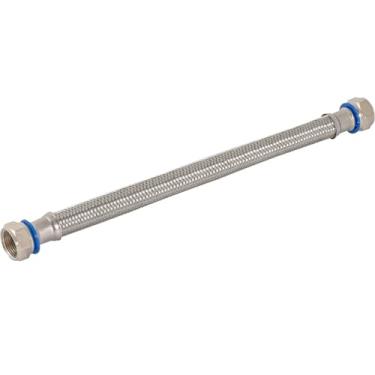 Imagem de Eastman Conector de aquecedor de água Steel-Flex de 45,7 cm, giratório FIP de 3/4 polegadas x 3/4 polegadas, conectores trançados de aquecedor de água de aço inoxidável, 48251