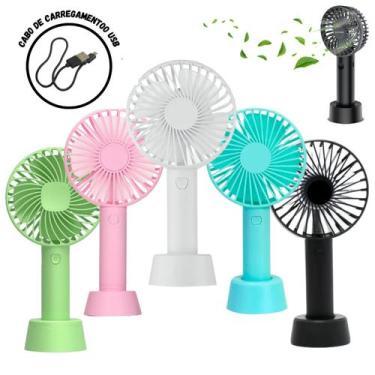 Imagem de Ventilador Mini Portátil USB Mão recarregável Silencioso - Portatil, V