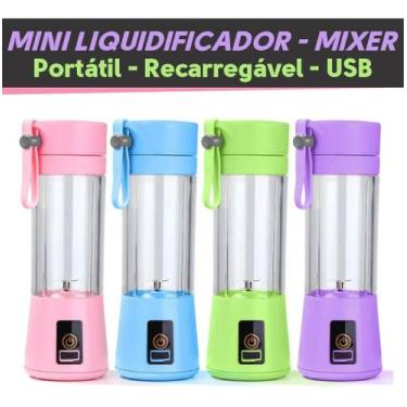 Imagem de Mini Liquidificador Portátil Shake Take Cup Recarregavel Usb - Aih Imp