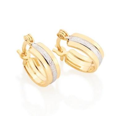 Imagem de Brincos banhado ouro 3x 24k 18k e 22k femininos argola infantil pequen