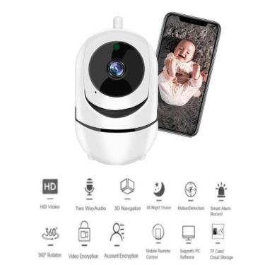 Imagem de Câmera de Segurança WiFi Monitoramento 360º 720P HD Camera IP Sem Fio 