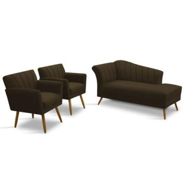 Imagem de Kit Recamier + 2 Poltronas Para Decoração Recepção Clinica Estética No