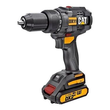 Imagem de Furadeira Parafusadeira  Brushless Cat 2 Baterias, 110V, Preto