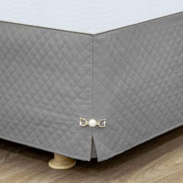 Imagem de Saia Box Queen Matelada Ultrassônico 40cm Altura c/ Pingente e Elástic