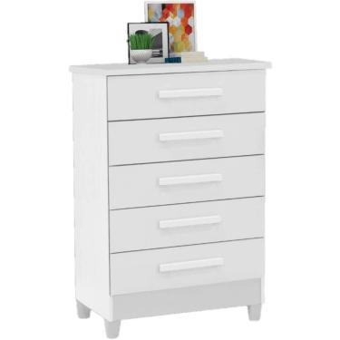 Imagem de Cômoda com 5 Gavetas Paola Cor Branco