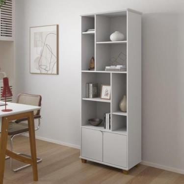 Imagem de Livreiro / Multiuso TA 2 Portas + 8 Nichos Para Organização Cor Branco